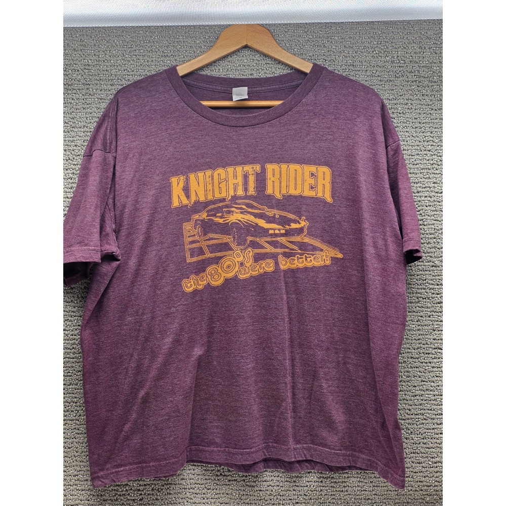 Knight Rider The 80s Were Better Graphic T-Shirt Mens XL Heather Purple KITT Tee